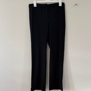 Classic Straight-Leg Black Slacks